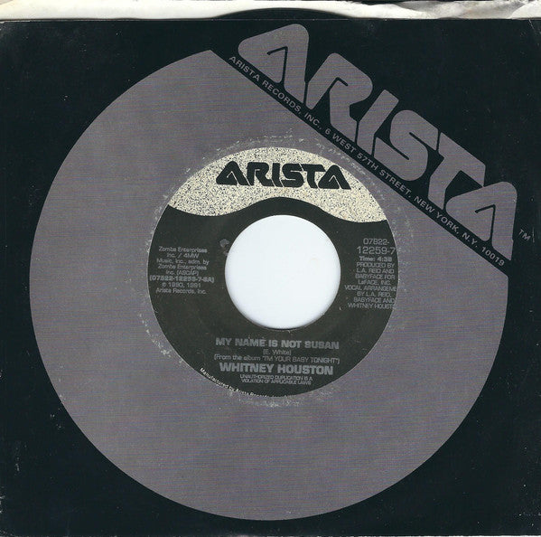 Whitney Houston : My Name Is Not Susan (7")