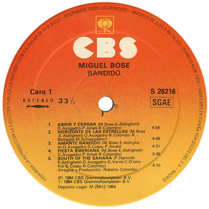 Miguel Bosé : Bandido (LP, Album)