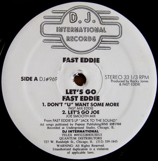 Fast Eddie* - Let's Go (12")