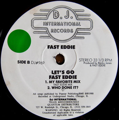 Fast Eddie* - Let's Go (12")