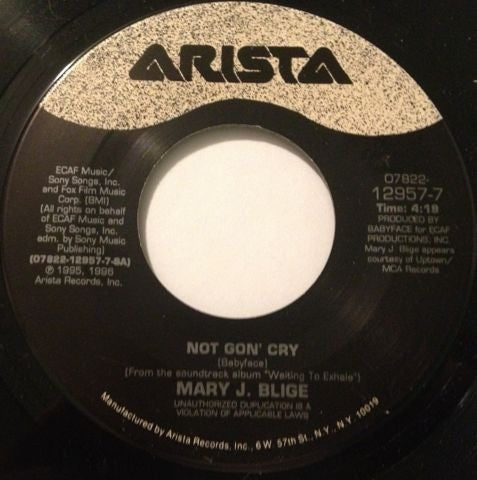 Mary J. Blige / Chaka Khan : Not Gon' Cry / My Funny Valentine (7", Single)