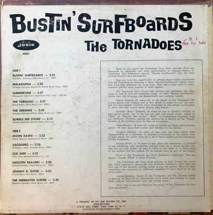 The Tornadoes : Bustin' Surfboards (LP, Album, Mono, Scr)