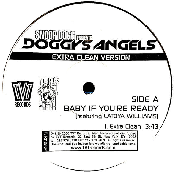 Snoop Dogg Presents Doggy's Angels : Baby If You're Ready (12", Promo)