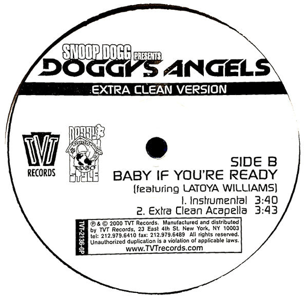 Snoop Dogg Presents Doggy's Angels : Baby If You're Ready (12", Promo)