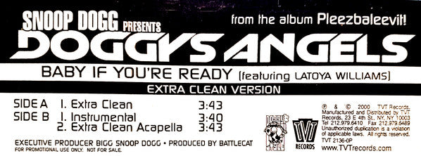 Snoop Dogg Presents Doggy's Angels : Baby If You're Ready (12", Promo)
