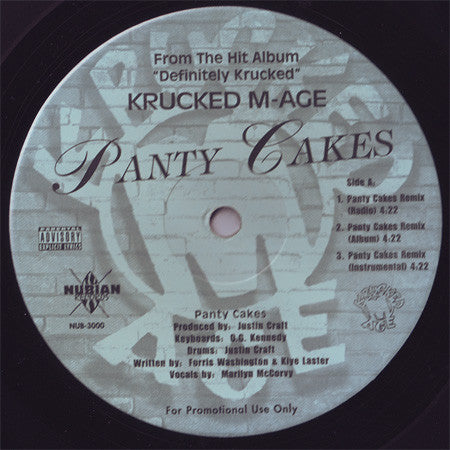 Krucked M-Age : Panty Cakes (Remix) / Hip Hop Warriors (12", Promo)