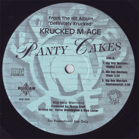 Krucked M-Age : Panty Cakes (Remix) / Hip Hop Warriors (12", Promo)