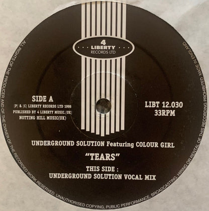 Underground Solution (2) Featuring Colour Girl : Tears (12")