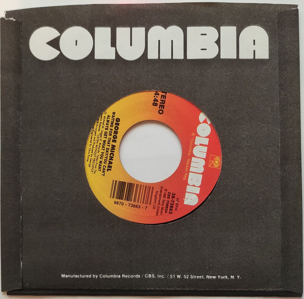 George Michael : Waiting For That Day/You Can't Always Get What You Want (7", Styrene, Car)