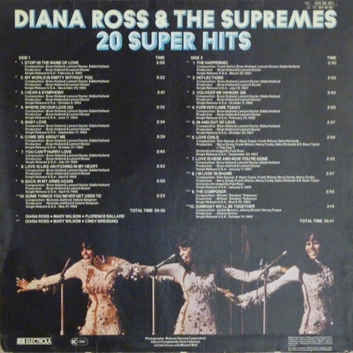 The Supremes : 20 Super Hits (LP, Comp)