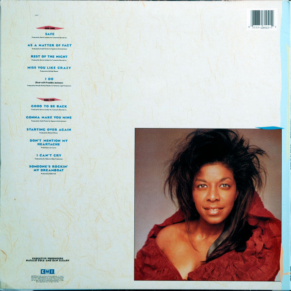 Natalie Cole - Good To Be Back (LP, Album, All)