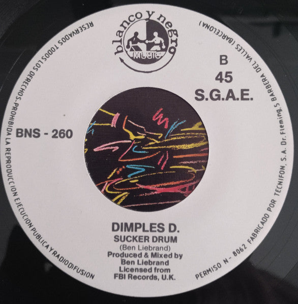 Dimples D : Sucker DJ (7", Single, Promo)