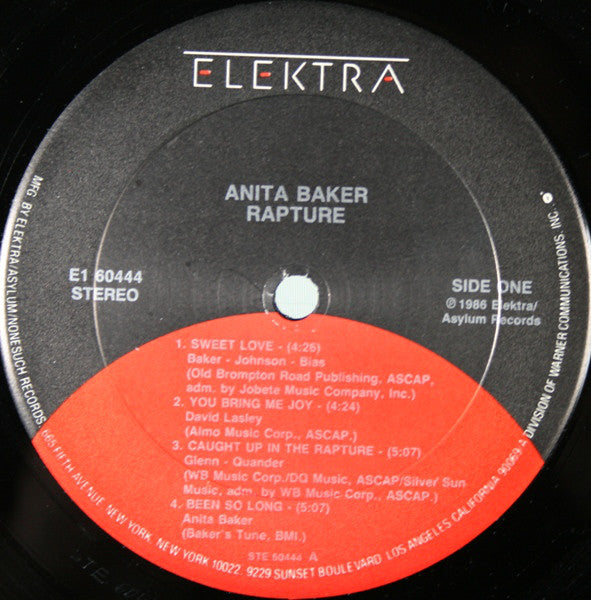 Anita Baker : Rapture (LP, Album, Club)