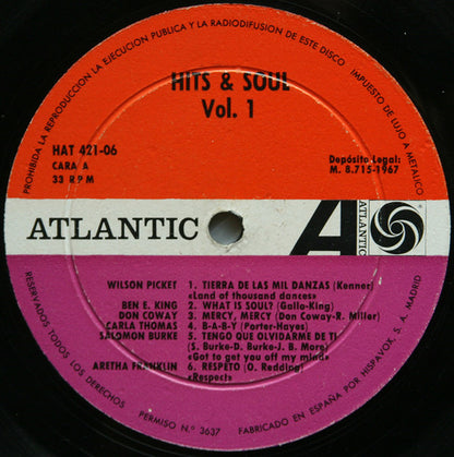 Various : Hits & Soul 1 (LP, Comp, Mono)