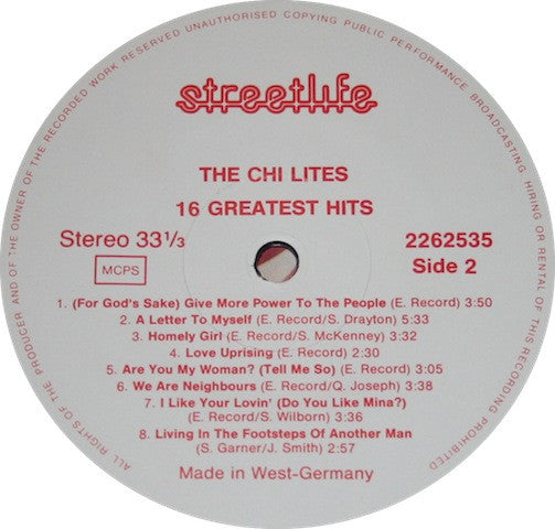 The Chi-Lites : 16 Greatest Hits (LP, Comp)