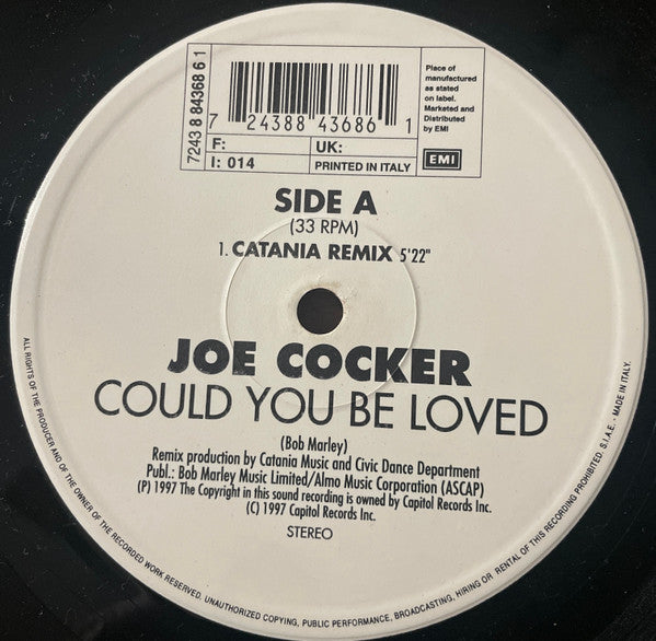 Joe Cocker : Could You Be Loved (12")