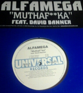 Alfa Mega feat. David Banner : Muthaf**ka (12", Promo)