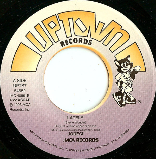 Jodeci - Lately (7", Single)