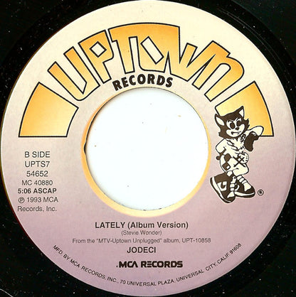 Jodeci - Lately (7", Single)