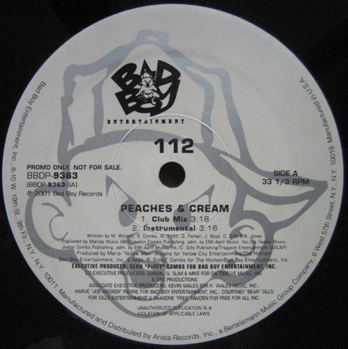 112 - Peaches & Cream (12", Promo)