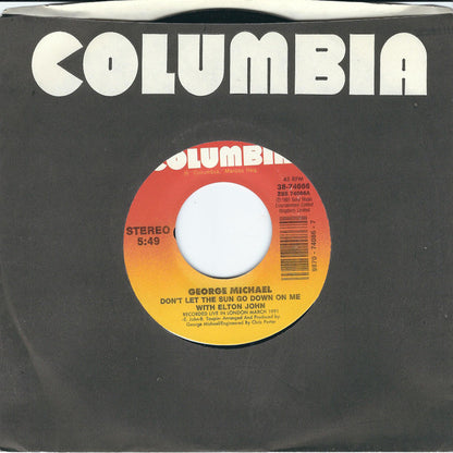 George Michael With Elton John : Don't Let The Sun Go Down On Me (7", Single)