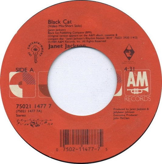 Janet Jackson : Black Cat (7", Single, Styrene)