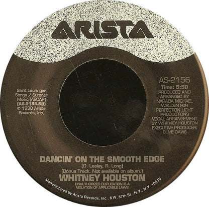 Whitney Houston : All The Man That I Need / Dancin' On The Smooth Edge (7", Single)