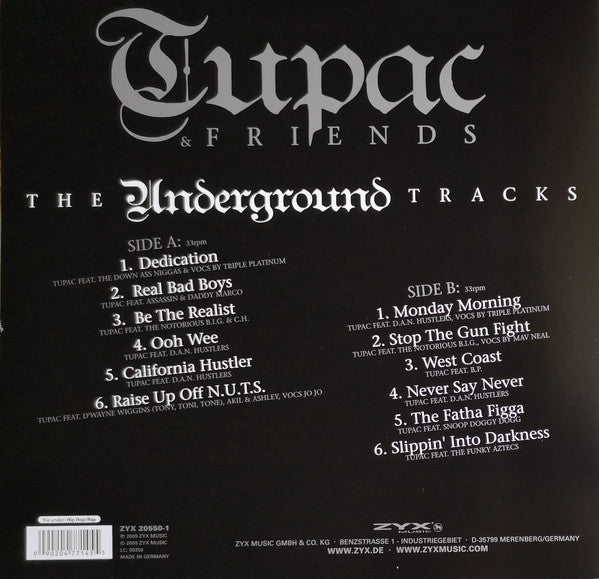 2Pac : Tupac & Friends - The Underground Tracks (LP, Comp)