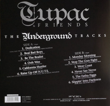 2Pac : Tupac & Friends - The Underground Tracks (LP, Comp)