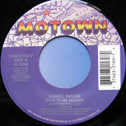 Lionel Richie - Do It To Me (7")