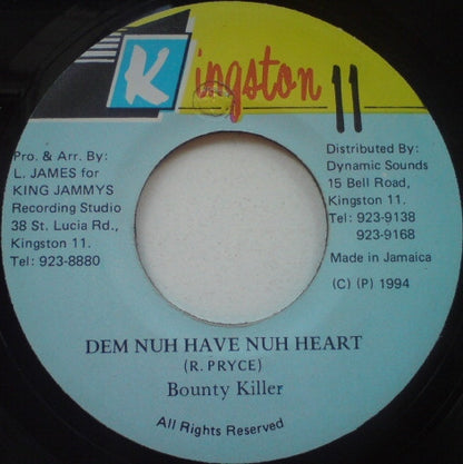 Bounty Killer - Dem Nuh Have Nuh Heart (7")