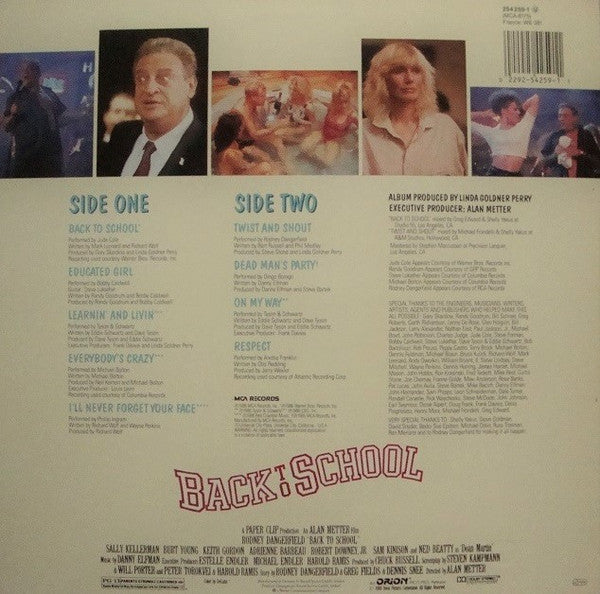 Various : Back To School - Music From The Motion Picture Soundtrack (LP)