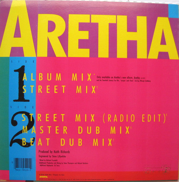 Aretha Franklin : Jumpin' Jack Flash (12", Promo)