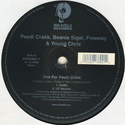 Peedi Crakk, Beanie Sigel, Freeway & Young Chris : One For Peedi Crakk (12")