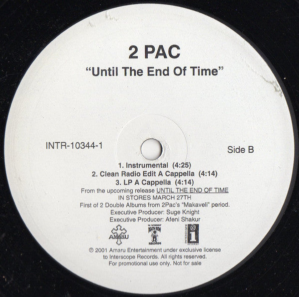 2Pac : Until The End Of Time (12", Single, Promo)