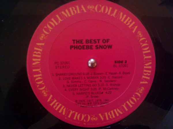Phoebe Snow - The Best Of Phoebe Snow (LP, Comp, RE, Car)