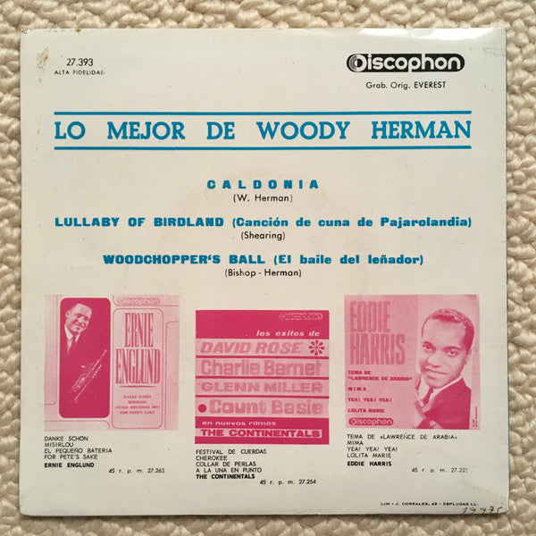 Woody Herman : Lo mejor de (7", EP)