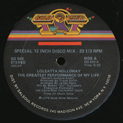 Loleatta Holloway : The Greatest Performance Of My Life (12", Single)