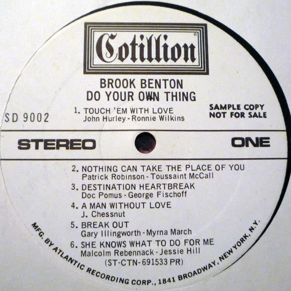 Brook Benton : Do Your Own Thing (LP, Album, Promo)