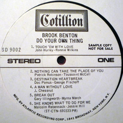 Brook Benton : Do Your Own Thing (LP, Album, Promo)