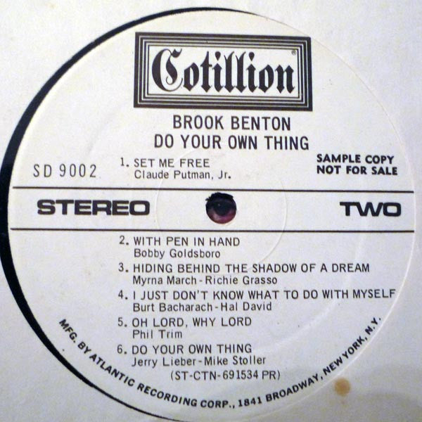 Brook Benton : Do Your Own Thing (LP, Album, Promo)