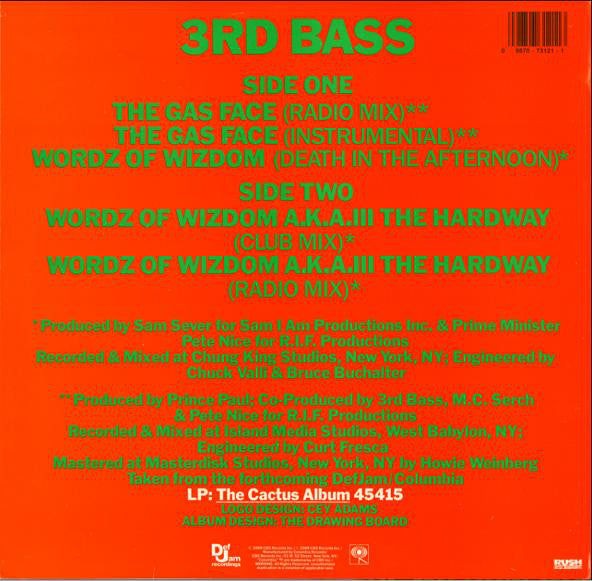 3rd Bass - The Gas Face / Wordz Of Wizdom (12")