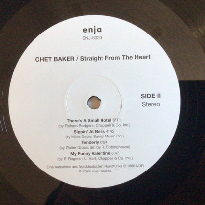 Chet Baker : Straight From The Heart - The Great Last Concert, Vol. II (LP, Album, Gat)