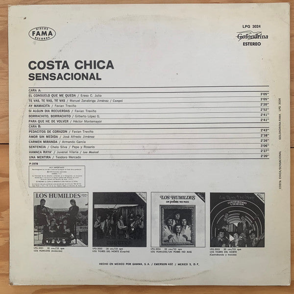Costa Chica : Sensacional (LP)