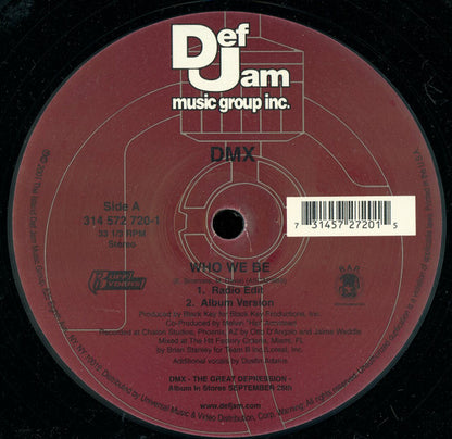 DMX : Who We Be (12", Single)