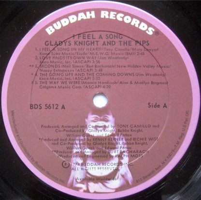 Gladys Knight & The Pips* - I Feel A Song (LP, Album, PRC)