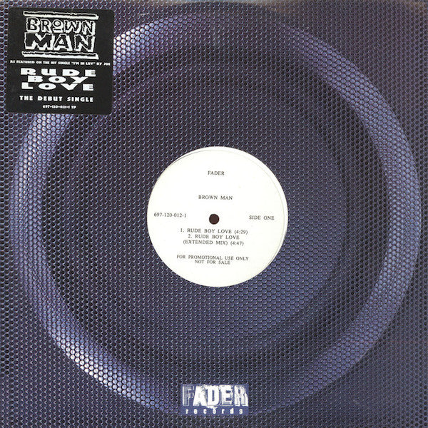 Brown Man - Rude Boy Love (12", Single, Promo)