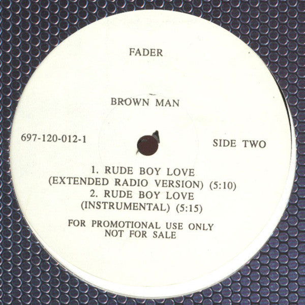 Brown Man - Rude Boy Love (12", Single, Promo)
