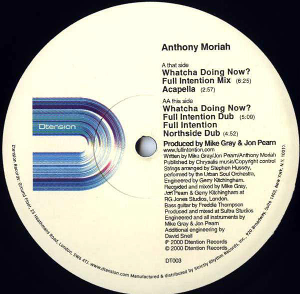 Anthony Moriah - Whatcha Doing Now? (12")