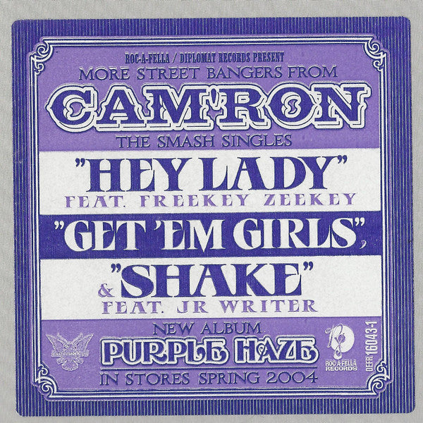 Cam'ron - Hey Lady / Get 'Em Girls / Shake (12", Promo)